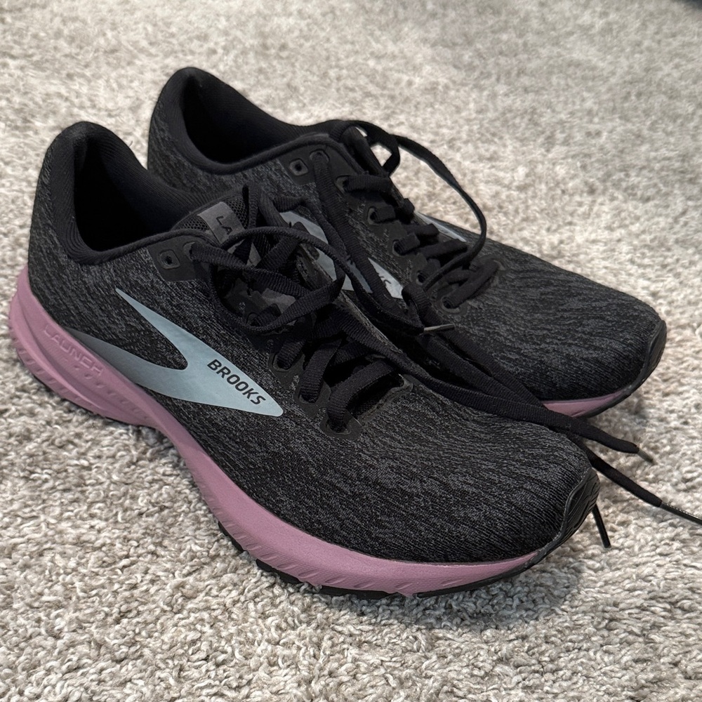 Brooks Women's Black and Lavender Athletic Shoes
